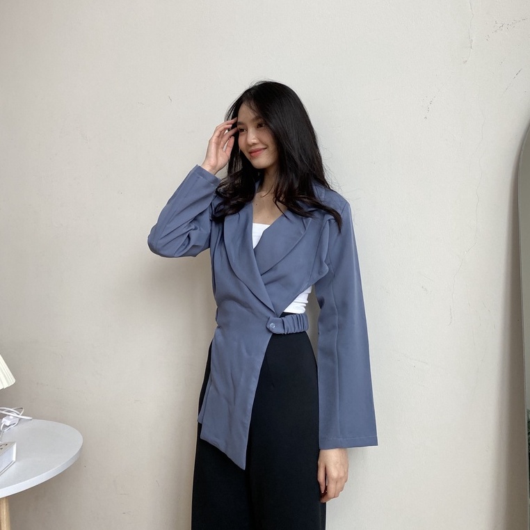 Kenny Blazer with Belt - Blazer Korean Wanita - Top Casual