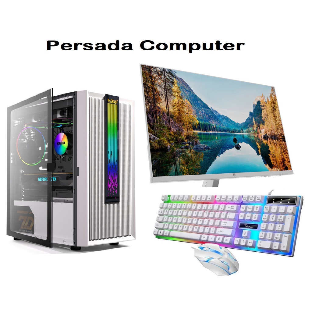 FullSet PC Gaming Core i3 10105F I VGA 4GB | 8GB I LED 27&quot; I Wifi I DESAIN DAN GAMING