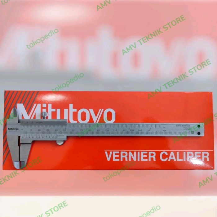 Jual Vernier caliper Mitutoyo 6"/150 mm 0.05 harga murah sigmat manual