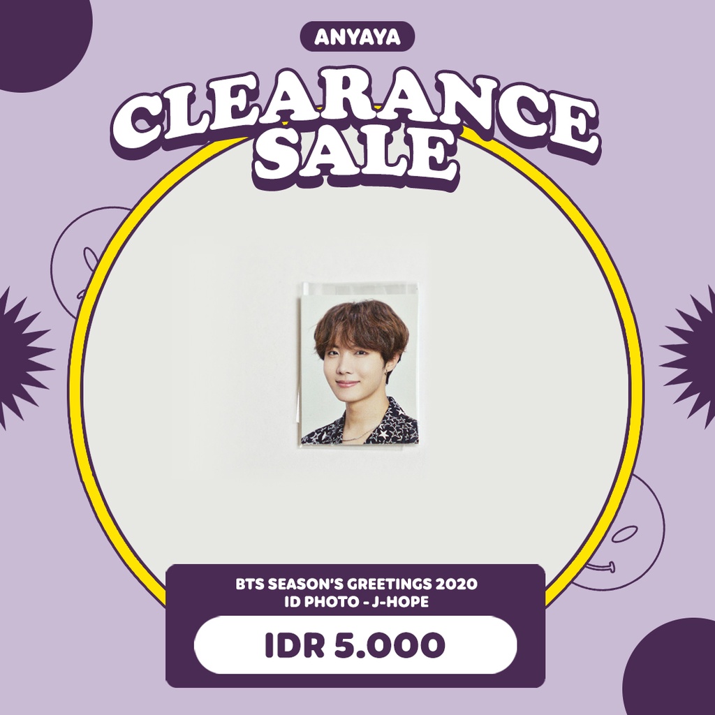 [READY STOCK] BTS SEASON'S GREETINGS 2020 SHARING MEMBER ID PHOTO J-HOPE HOSEOK OFFICIAL