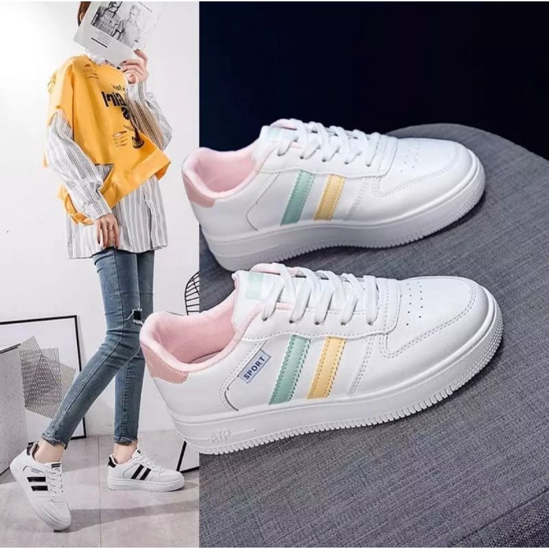 TmO - 8.8 Sale Sepatu wanita sneakers tali fashion AirTwo  termurah kekinian bisa cod/sepatu santai wanita tali/sepatu jalan wanita santai kekinian