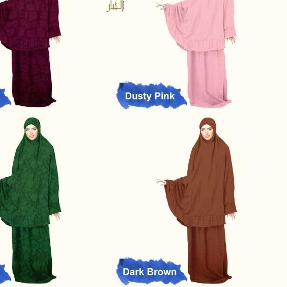 Mukena Al-Jabari Jumbo Size Rempel Tas Serut - Grey