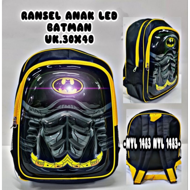 Tas Timbul Tas Ransel Anak Sekolah TK SD Lampu LED 3D SUPERHERO