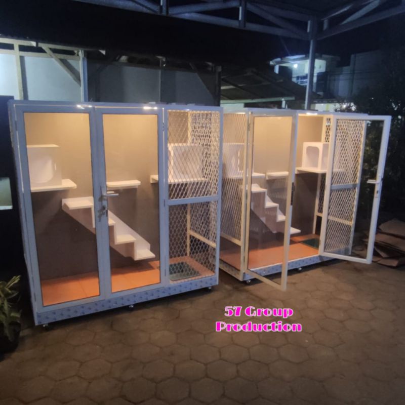 rumah kandang kucing hias/ peliharaan - cat home room - catquarium aluminium sultan murah