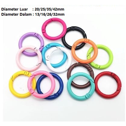 Ring Besi Buka Tutup Warna-Warni 40mm-42mm Harga/Pc