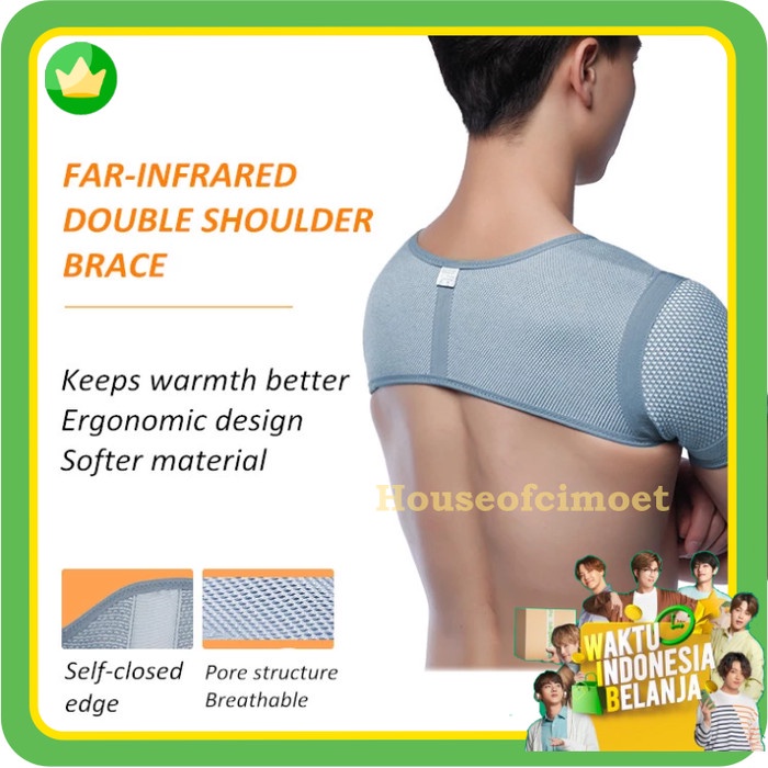 [COD] Carezoe Shoulder Protector/Deker Bahu Bamboo/Decker Bahu/Dekker Bahu - L / Perlengkapan Olahra