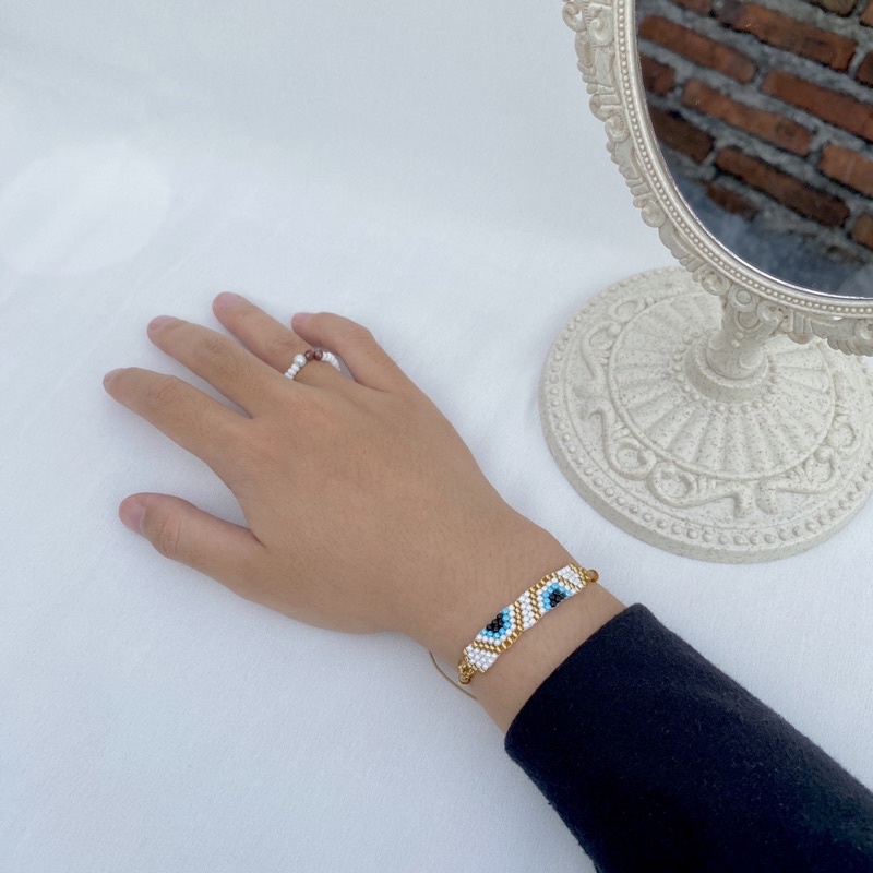 White Etnik Bracelet - Gelang Manik