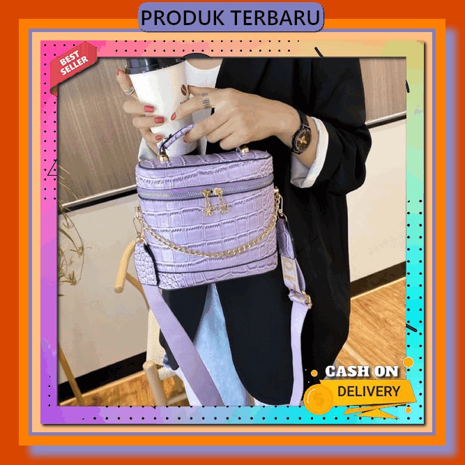 Selempang Pria/Wanita Ukuran Besar Crosbody Chibao Hitam Motif Batam Jakarta Modis Motif Import Terb