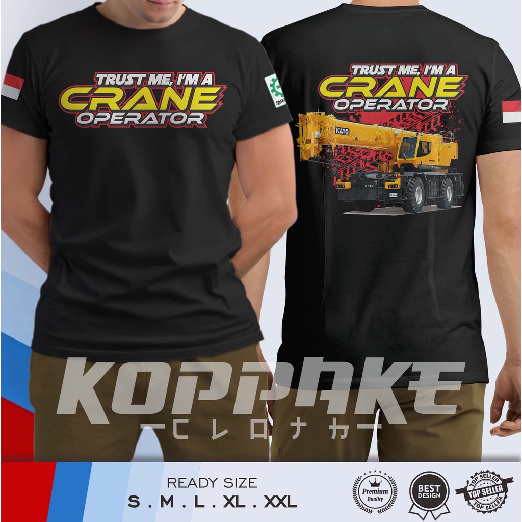 Kaos Operator Crane Alat Berat Kato Baju Distro