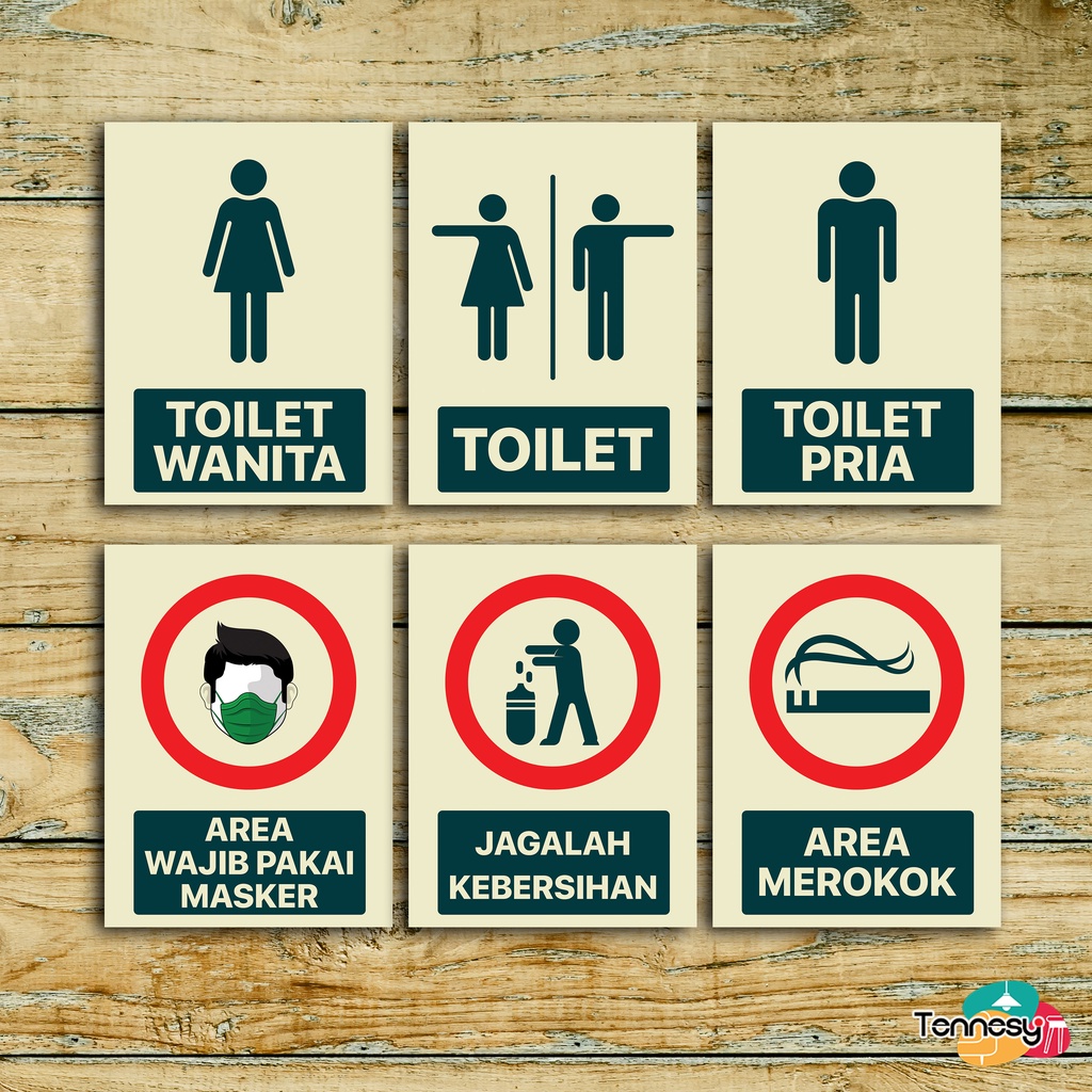 TENNESY SIGN PERINGATAN PLAKAT PEMBERITAHUAN RUANG KANTOR RUMAH KAFE 15x20CM HIASAN DINDING WALL DECOR PAJANGAN KAYU DEKORASI KAMAR RUMAH KANTOR TOILET MEROKOK SAMPAH PARKIR CCTV MASKER MEMOTRET