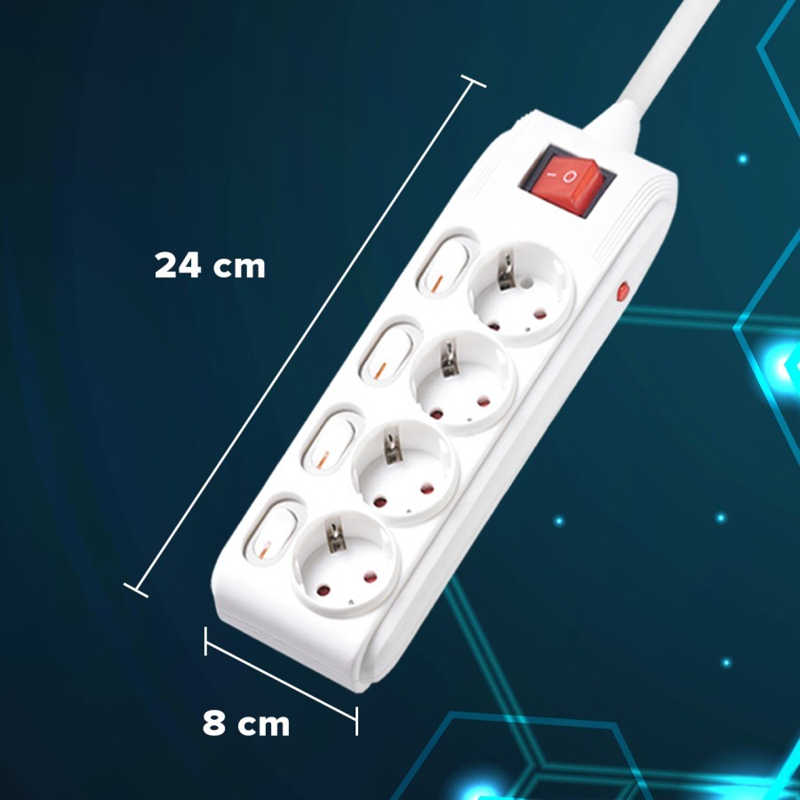 KENMASTER F1 Stop kontak Switch 4 lubang SNI FULL KUNINGAN