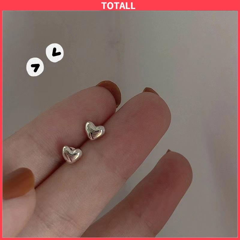 COD Fashion Anting Mini Kecil Sederhana Perhiasan Telinga Logam Berbentuk Hati Manis Sederhana Wanita-Totall