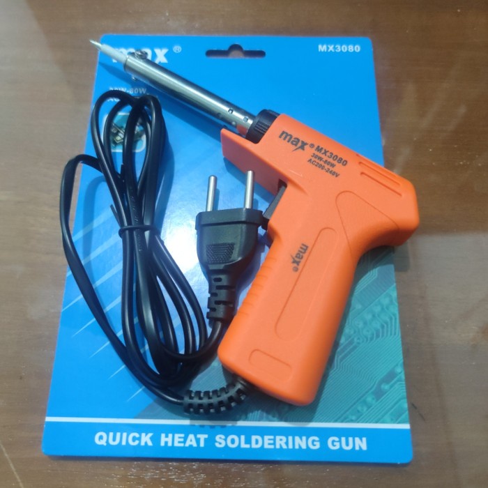 Solder gun MAX 30-80w MX3080 / Solder tembak 30-80w mata kristal