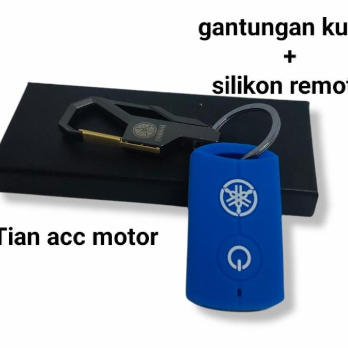 paket gantungan kunci keyles Yamaha dan silikon remote NEW NMAX 2022 | Gembok Motor