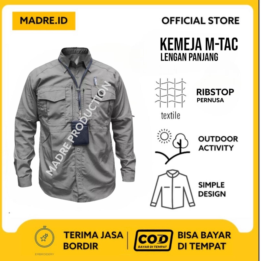 KEMEJA TACTICAL M TAC ORIGINAL - TACTICAL PREMIUM KATUN PERNUSA