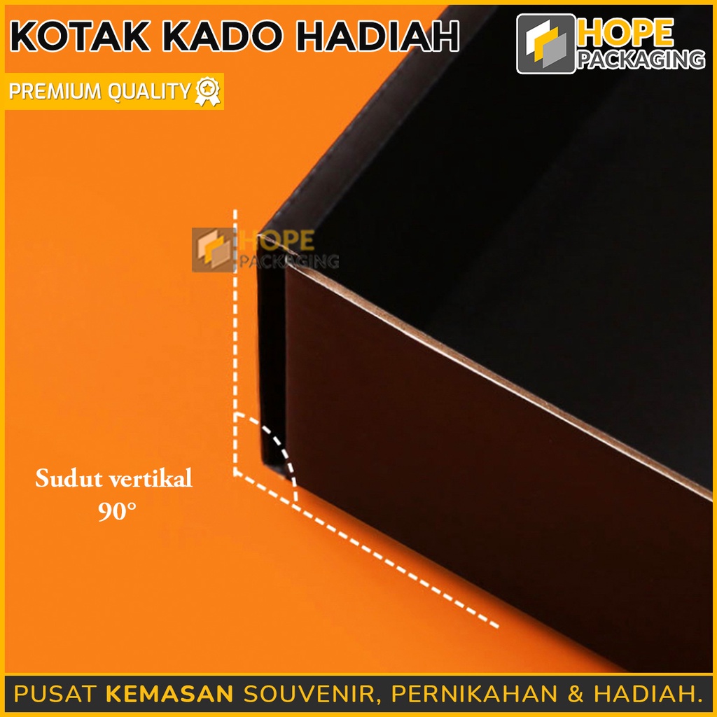 Kotak Kado Hadiah Hitam Polos dan Hitam Tulisan Premium / Dus Polos / Kardus Hampers / Box Baju