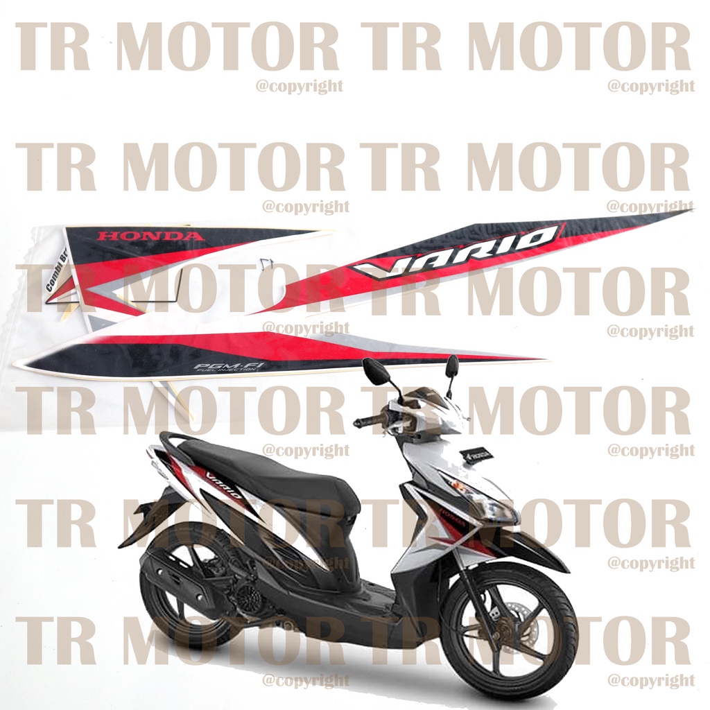 Stiker Motor Vario 110 FI 2017 Sticker Striping Lis Full Set Motor