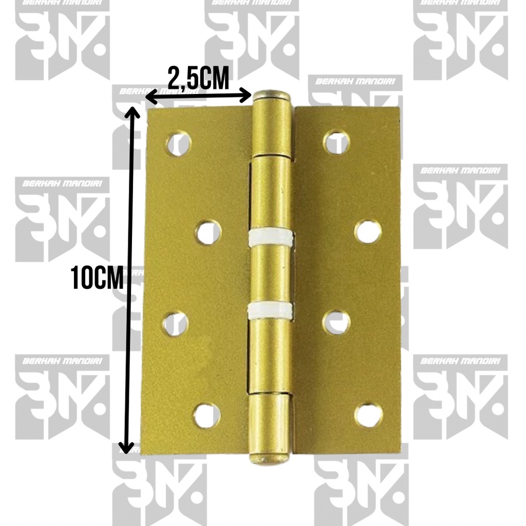 Engsel Pintu/Jendela Gold Tebal 4 inch khusus pintu rumah besar engsel pintu baut 4 Berkualitas Kuat Ekonomis Harga Per 1 Pasang