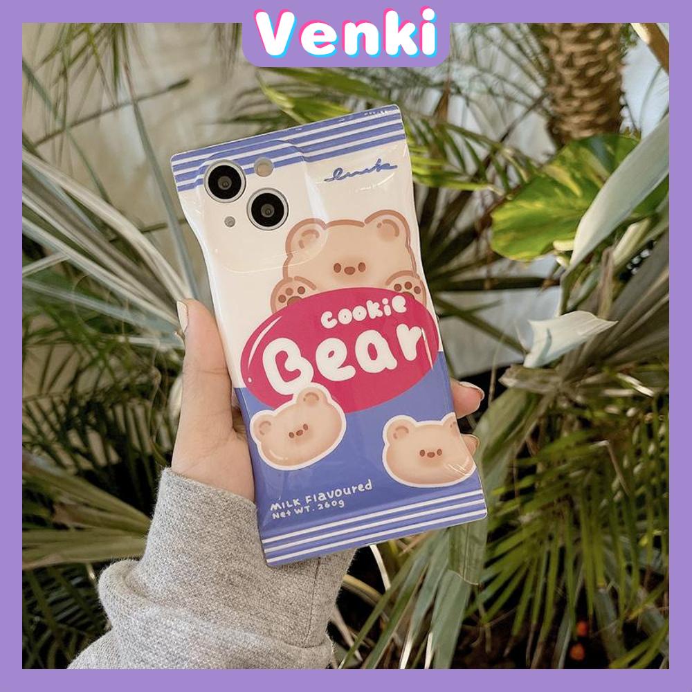 Case iPhone 14 Pro Max Soft TPU Clear Case Snack Case Bear Cookies Camera Protection Airbag Shockproof For iPhone 14 13 12 11 Plus Pro Max 7 Plus X XR