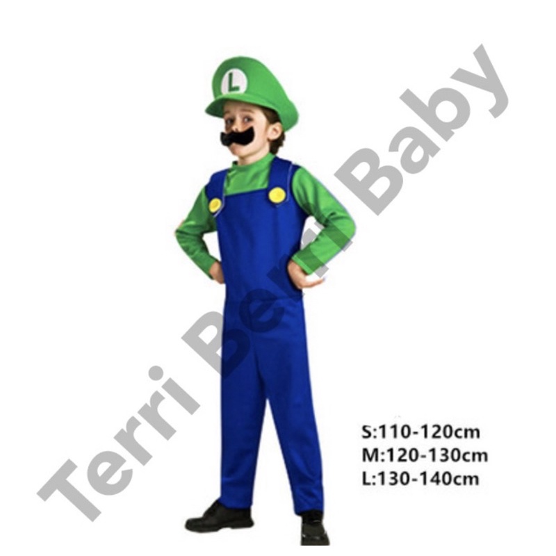 Preloved Kostum Anak Super Mario Luigi