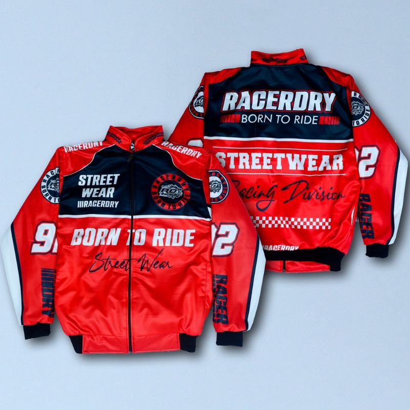 JAKET TOURING MOTOR SUNMORI - VARSITY NASCAR JACKET VINTAGE PRIA WANITA