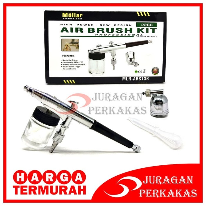 MOLLAR AIRBRUSH KIT PAINT SPRAY GUN LUKIS SPET AIR PEN BRUSH ABS13B