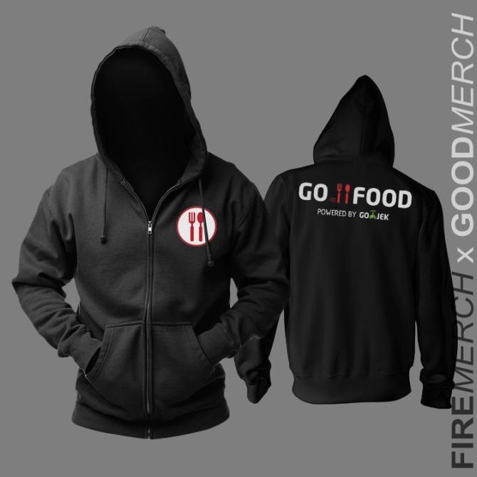 Jaket Pria Go Food By Gojek Sweater Distro Polos