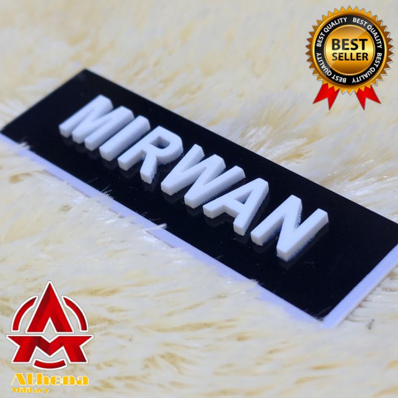 Name Tag Timbul | Papan Nama Timbul ( max 8 huruf )