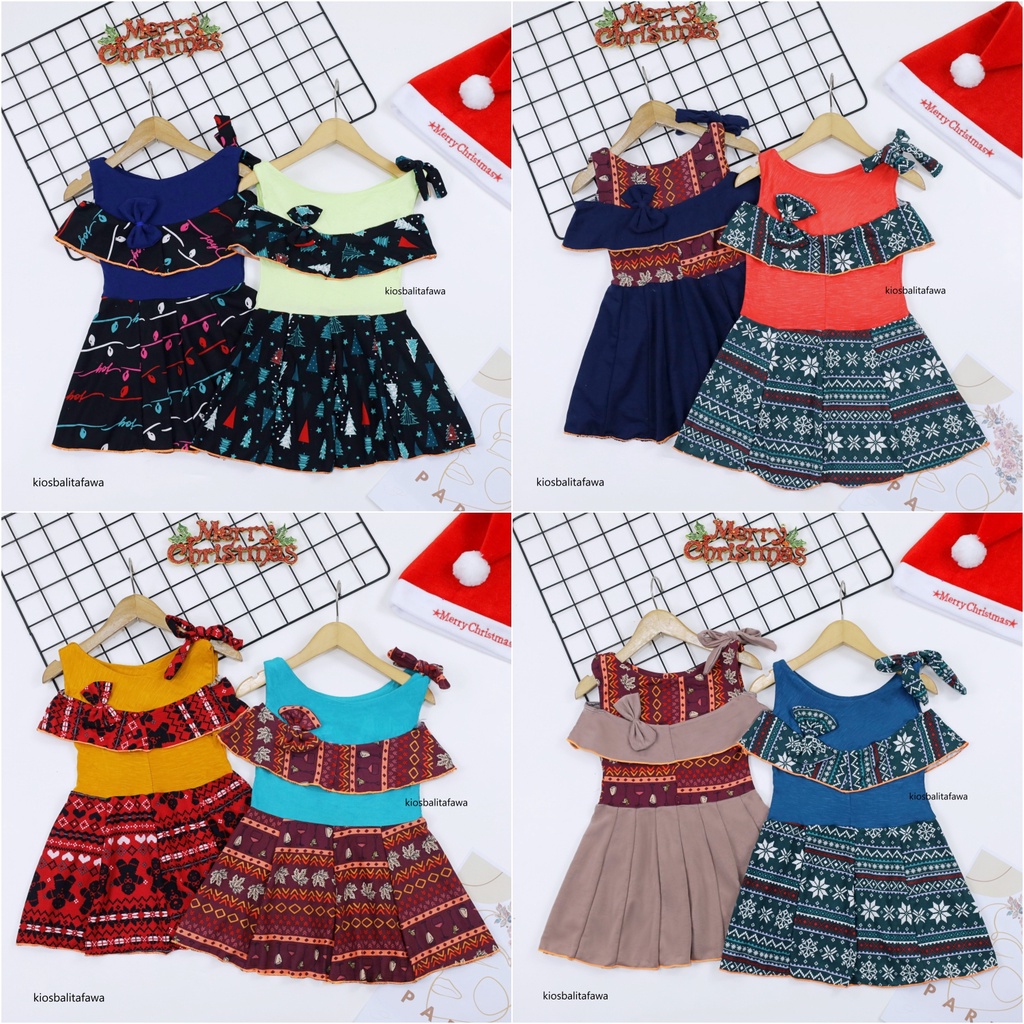 Dress Rachel uk 1-2 Tahun / Dres Kensi Pakaian Export Quality Anak Perempuan Gaun Baju Pesta