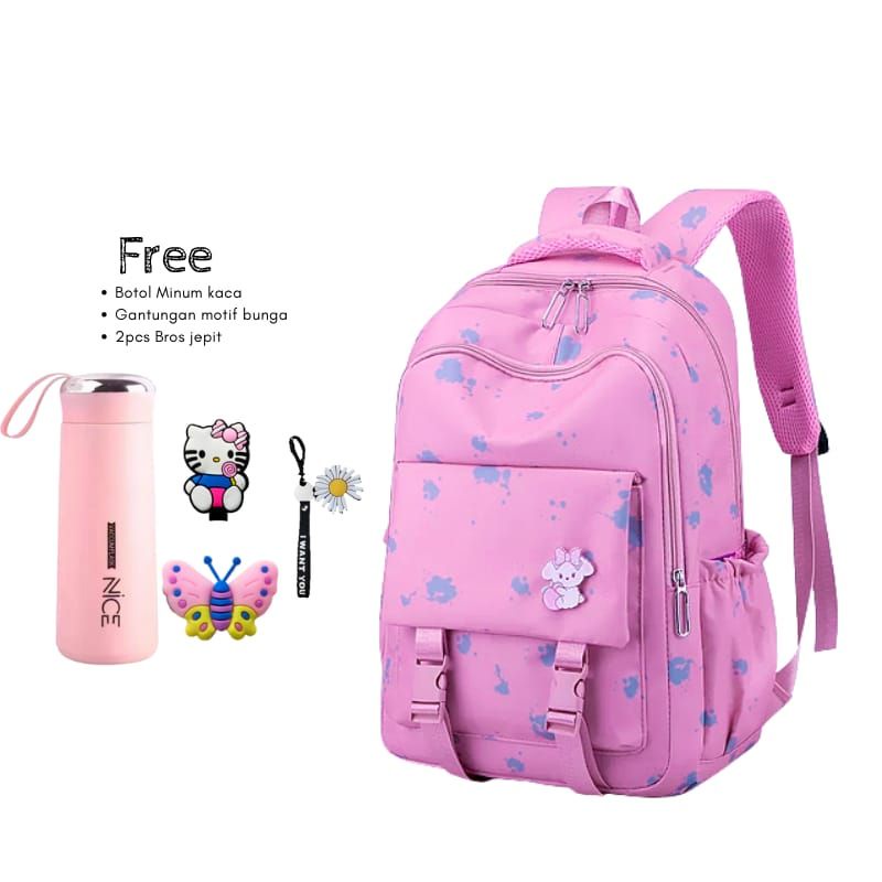 Tas Ransel Wanita Motif Nekopow Ransel Korea Hits Tipe 0099 Tas Ransel GTB