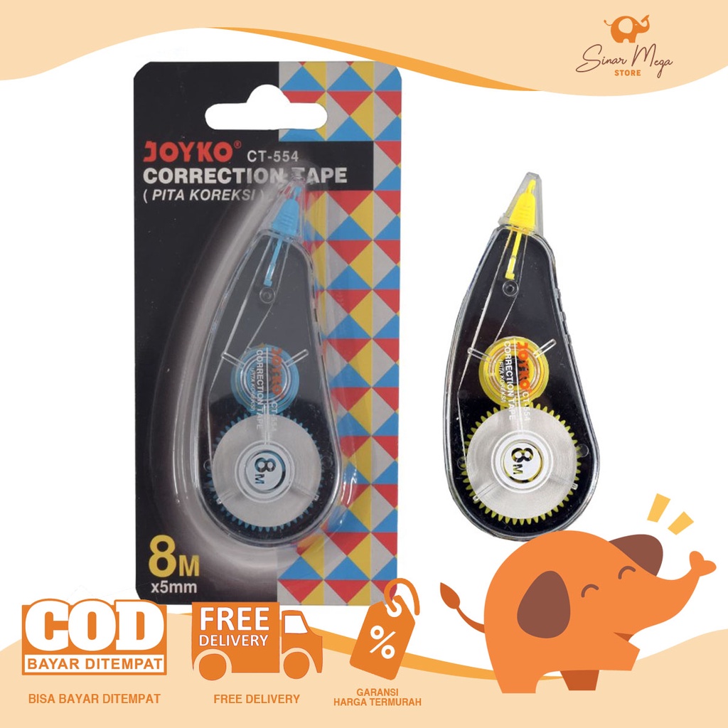 

Joyko Correction Tape 8M CT-554 / Tipe X Pita Kertas / Tip X Kertas Murah Berkualitas