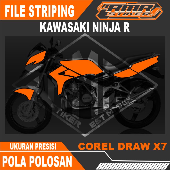 File Pola / Mentahan Striping Kawasaki Ninja R