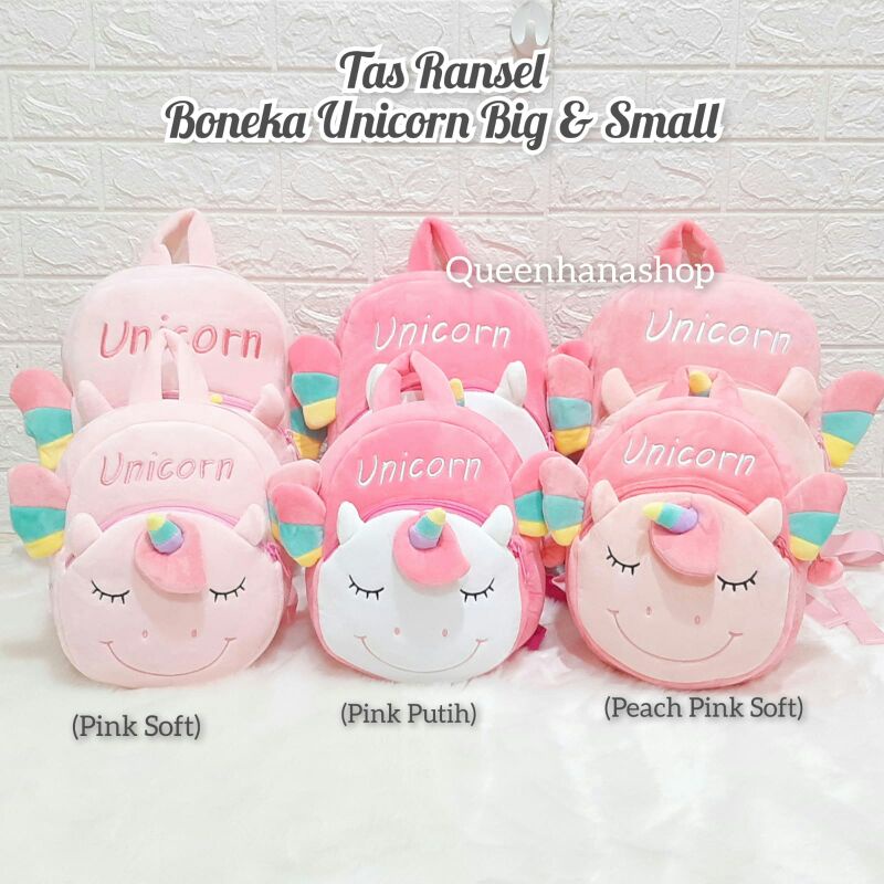 Tas Ransel Anak Boneka Unicorn / Tas Ransel Unicorn M