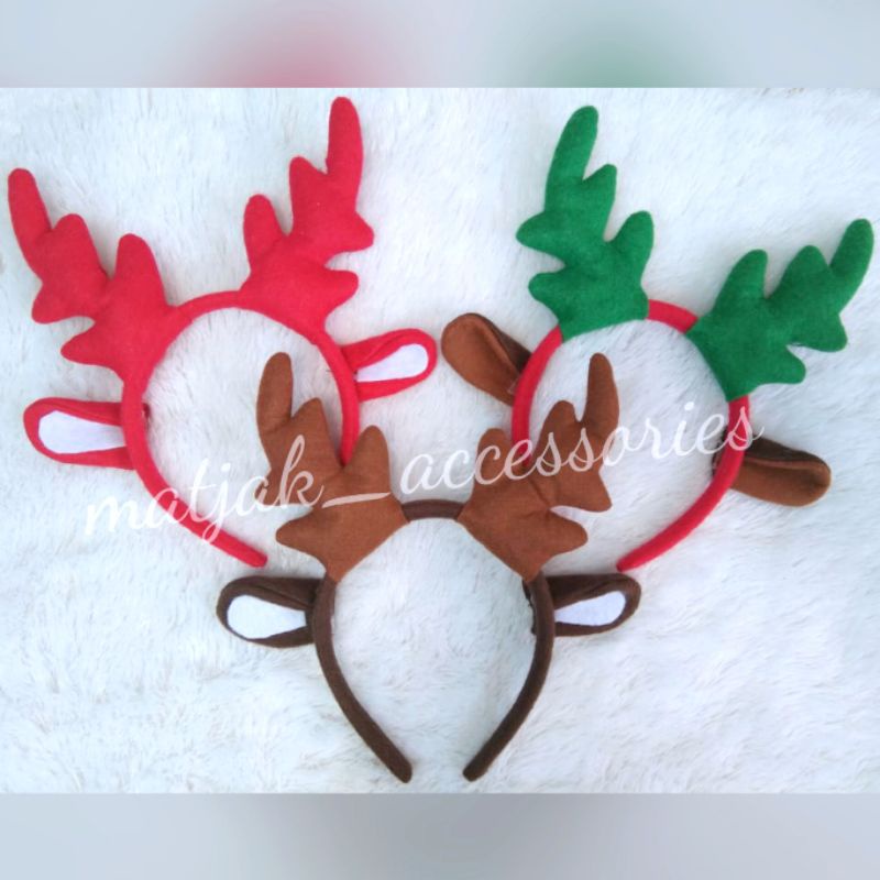 Bando Natal Desain Tanduk Rusa Telinga Bando Karakter