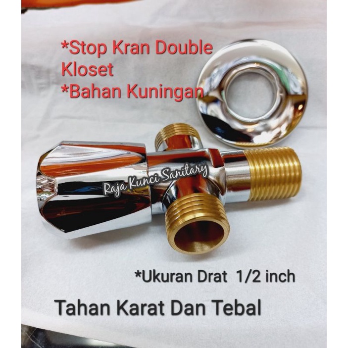 Stop Kran Cabang/Stop Kran Toilet/WC/Jet Shower/Stop Kran Double