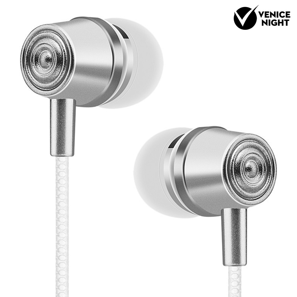 (VNEP) (Berkabel) Headset Musik In-Ear Universal Earphone Ponsel dengan Mikrofon Kontrol Saluran