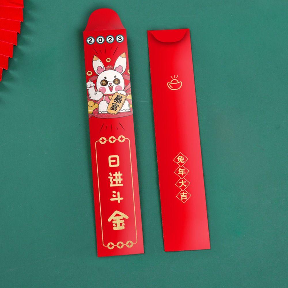 Solighter 12pcs Amplop Merah Harapan Kreatif Amplop Merah Tahun Kelinci Chinese New Year Paket Merah