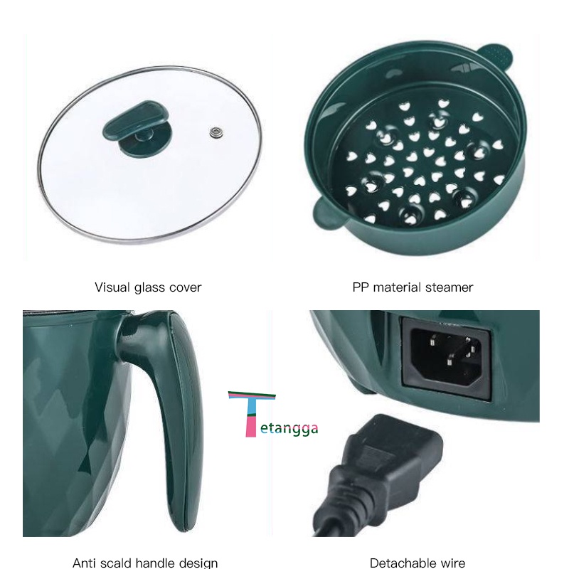 PANCI LISTRIK ELEKTRIK/MULTIFUNGSI KUKUSAN STREAMER / STAINLESS LAPIS KERAMIK POT/1.8L