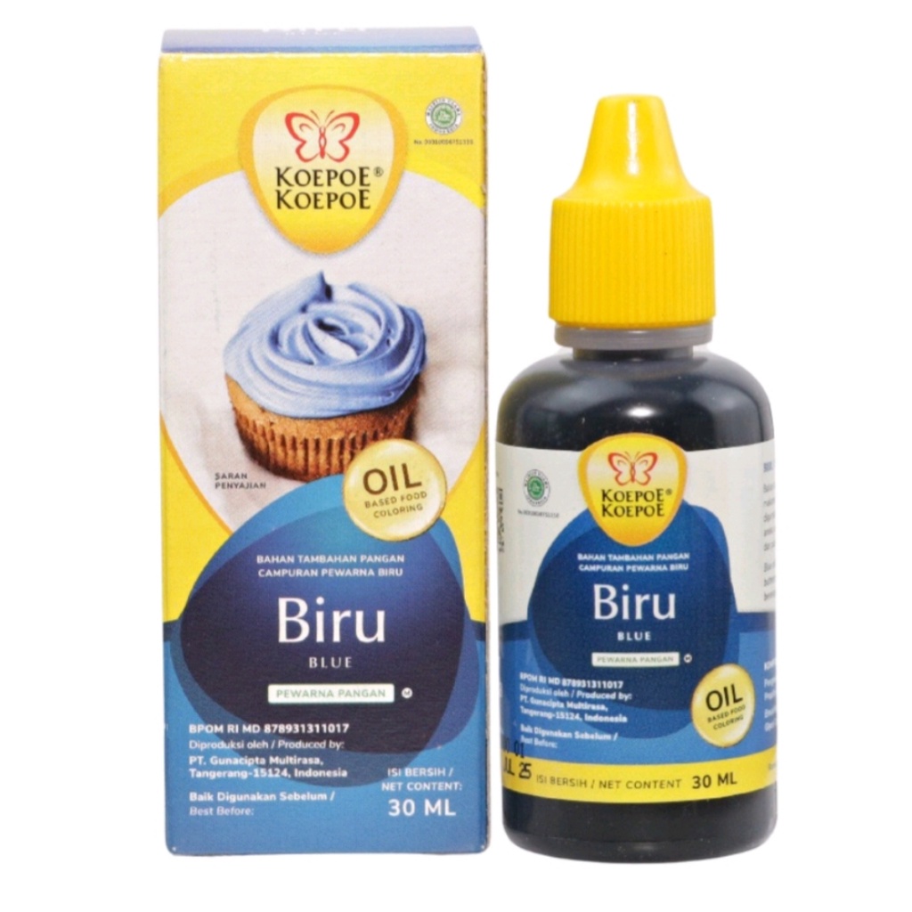 Pewarna Koepoe koepoe Oil based 30ML kupu kupu coloring new - BIRU