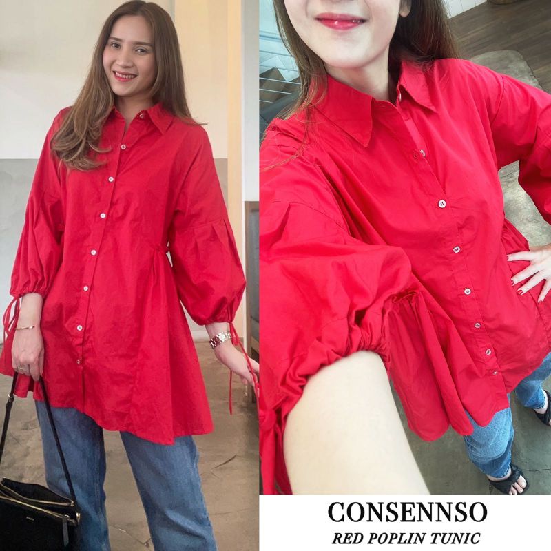 CONSENNSO poplin tunik dress