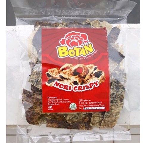 

Keripik / Kerupuk Crispy Nori - Seaweed Mentah 100 gr Botan Vegan & Vegetarian