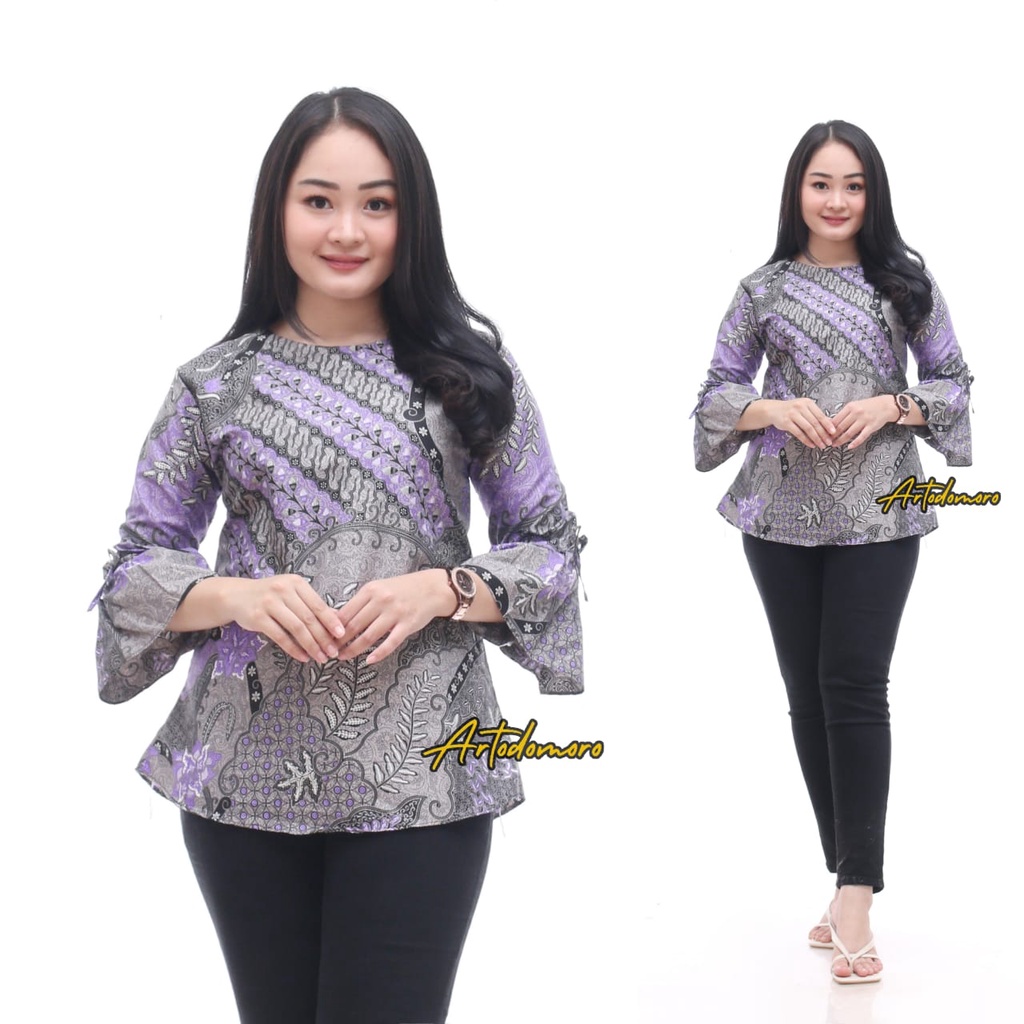Artodomoro Blouse Batik Wanita Motif Seno Lilac
