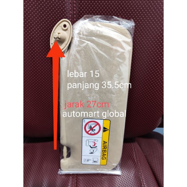 sun visor kiri Honda jazz brio mobilio yaris vios warna cream