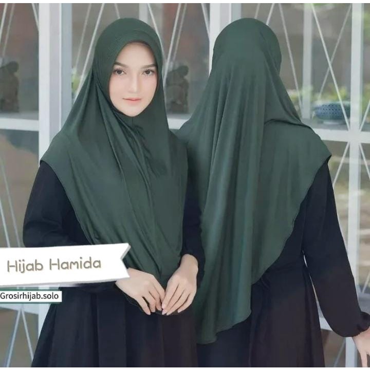 (KJI) HIJAB HAMIDA PINGUIN SIMPEL PED ANTEM INSTAN JERSEY