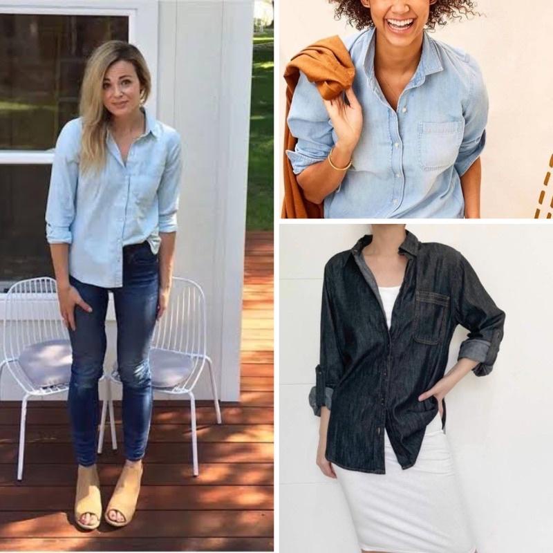 Isuga Jeans Denim Button Roll Sleeve Shirt