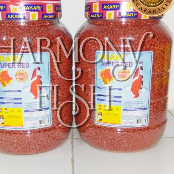 AKARI SUPER RED 4KG 5MM Pelet Pakan Ikan Koi Koki Louhan Kasar 4 Kg