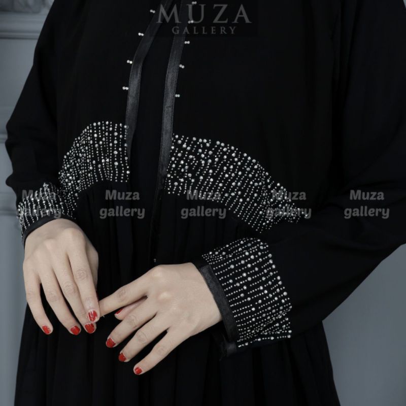 MUZA ABAYA HITAM ABAYA SYARI DUBAI 475 SWAROVSKI