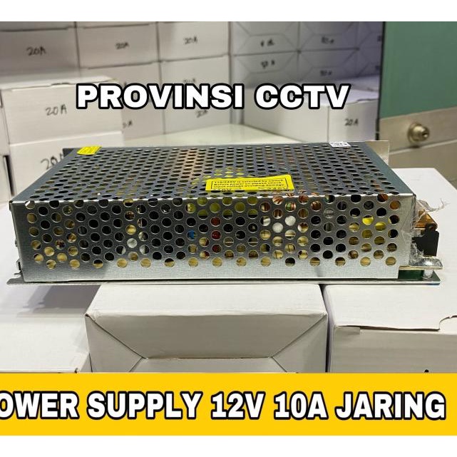 Power Supply DC 12V 10A Jaring / Power Supply CCTV