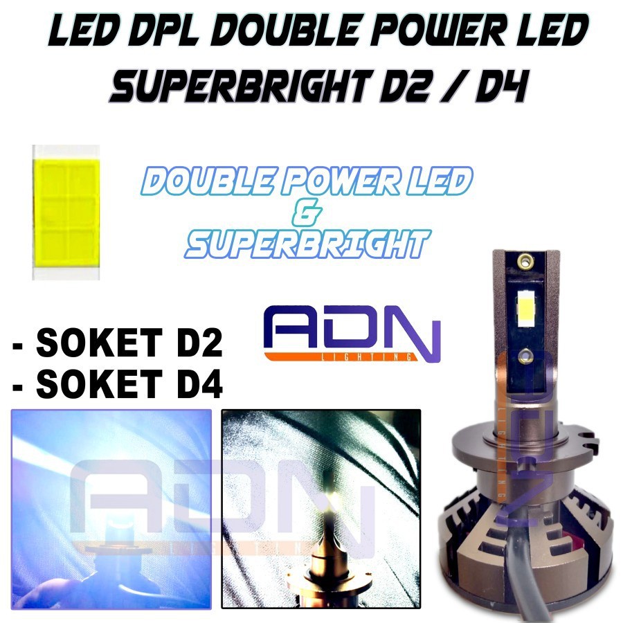 ADN.in Lampu LED D2C D2R D2S D4R D4S Mini 45W 6000K 10000LM Superbright DPL