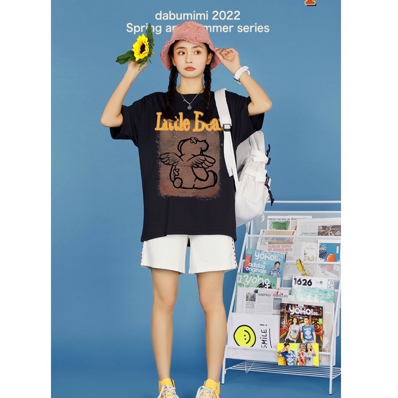 kaos coklat / baju oversize korean / hitam t shirt import baju atasan cewe / unisex （realpict）